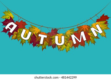 Abstract backgrounds with fall leaves - vector illustration