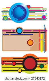 Abstract backgrounds featuring intertwined arrows