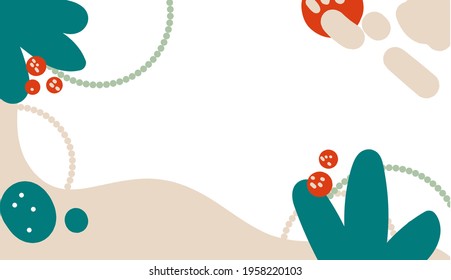 Abstract backgrounds with floral elements and organic shapes. It can be used in both horizontal and vertical formats. A place for your text, a trending abstraction. EPS 10.