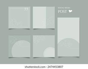 Abstract backgrounds with floral elements. Vector design templates for postcards, posters, social media