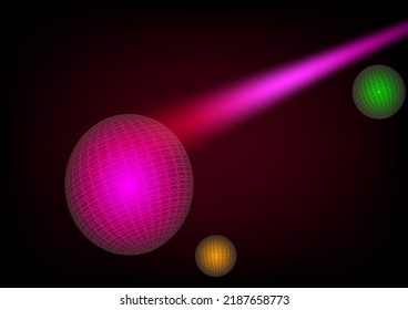 Abstrakte Hintergründe Weltraum Fantasy-Ball-Kreis Licht glänzend Planet-Technologie futuristische Kunst Grafik-Design Wallpaper Muster Vektorgrafik 
