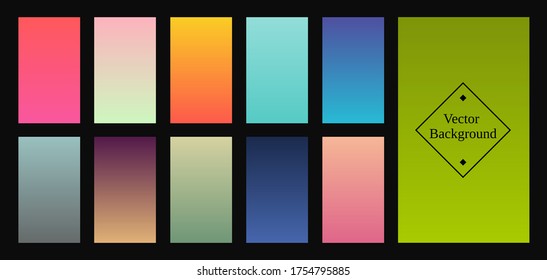 Abstract backgrounds in gradient tones. Vector illustration
