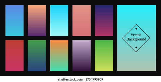 Wallpapers Set Mobile App Vector Illustration Stock Vector (Royalty ...