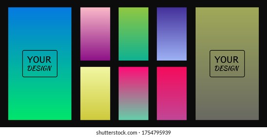 Abstract backgrounds in gradient tones. Vector illustration
