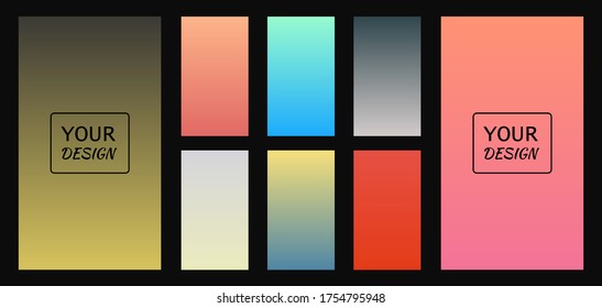 Abstract backgrounds in gradient tones. Vector illustration
