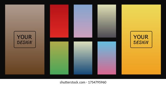 Abstract backgrounds in gradient tones. Vector illustration

