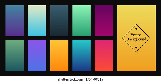 Abstract backgrounds in gradient tones. Vector illustration
