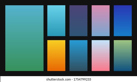 Abstract backgrounds in gradient tones. Vector illustration
