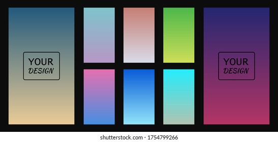 Abstract backgrounds in gradient tones. Vector illustration
