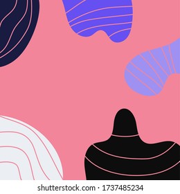 fondo abstracto dibujado a mano para el diseño conceptual. Arte abstracto moderno. Dibujo a mano. Plantilla geométrica.Diseño de moda minimalista Vintage. Ilustraciones contemporáneas de moda.Colores pasteles