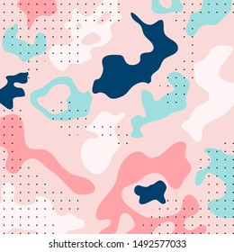 Abstract backgrounds with hand drawn memphis style . Retro design