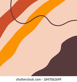 Abstract backgrounds. Hand drawn various shapes and doodle objects. Contemporary modern trendy Vector illustrations. Every background is isolated. Pastel colors
