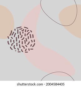 Antecedentes abstractos. Dibujaron a mano varias formas y objetos de garabatos. 