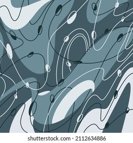Abstrakte Hintergründe. Handgezeichnet verschiedene Formen und doodle Objekte. Moderne, moderne, trendige Vektorgrafiken.