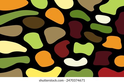 fondos abstractos. Dibujado a mano varias Formas y objetos de garabato. Modernas Ilustraciones vectoriales de moda contemporáneas. Cada fondo está aislado. Pastel y colorido