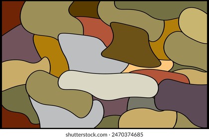 fondos abstractos. Dibujado a mano varias Formas y objetos de garabato. Modernas Ilustraciones vectoriales de moda contemporáneas. Cada fondo está aislado. Pastel y colorido
