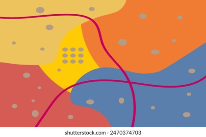 fondos abstractos. Dibujado a mano varias Formas y objetos de garabato. Modernas Ilustraciones vectoriales de moda contemporáneas. Cada fondo está aislado. Pastel y colorido