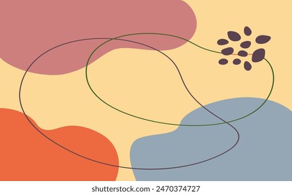 fondos abstractos. Dibujado a mano varias Formas y objetos de garabato. Modernas Ilustraciones vectoriales de moda contemporáneas. Cada fondo está aislado. Pastel y colorido