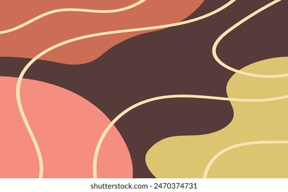 abstract backgrounds. Hand drawn various shapes and doodle objects. Contemporary modern trendy vector illustrations. Every background is isolated. Pastel and colorfull