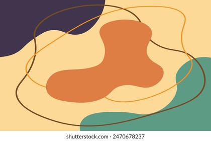 Fondos abstractos Dibujado a mano varias Formas y objetos de garabato. Modernas Ilustraciones vectoriales de moda contemporáneas. Cada fondo está aislado. Pastel y colorido
