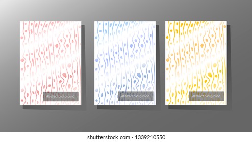 Abstract backgrounds with hand-drawn patterns. Three color options.