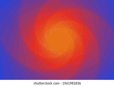 Abstract backgrounds, hexagons placed in tunnels, rotating images into new dimensions, multi-level colors, vector graphics for advertisement and wallpaper.