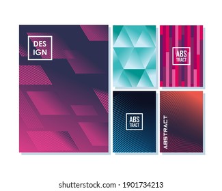 Resumen de fondo diseños de colección de iconos, Tema de arte y fondo de pantalla Ilustración vectorial