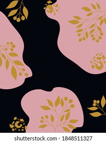 Abstract backgrounds leopard spots flowers poster postcard vector illustration