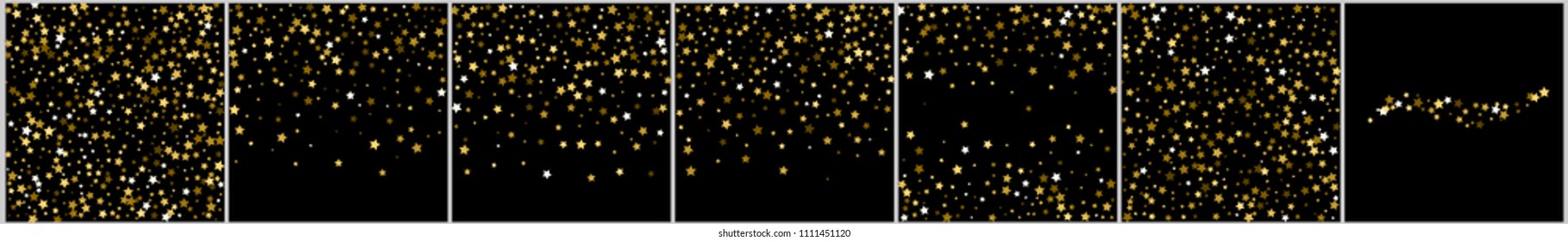 Abstract backgrounds with many falling gold stars confetti. vector background