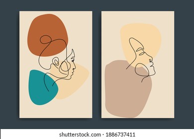 Abstrakte Hintergründe mit minimalen Formen und Linienbildern.