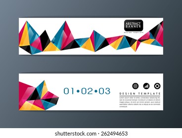 Abstract backgrounds modern design, Set of bright banner-Vector illustration