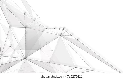 Abstract backgrounds of molecules light gray lines