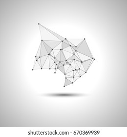 Abstract backgrounds of molecules lines light gray