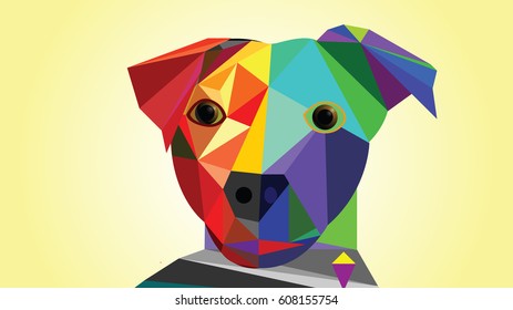 Abstract backgrounds Mosaic done like a dog