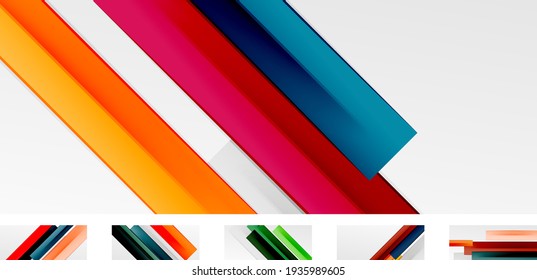 Abstract backgrounds - multicolored lines. Templates for business or technology presentations, internet posters or web brochure covers