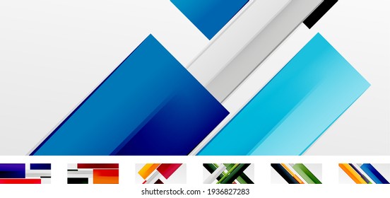 Fondos abstractos - líneas multicolores. Plantillas para presentaciones empresariales o tecnológicas, carteles en Internet o portadas de folletos web
