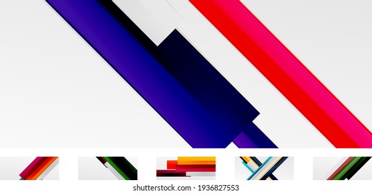 Fondos abstractos - líneas multicolores. Plantillas para presentaciones empresariales o tecnológicas, carteles en Internet o portadas de folletos web