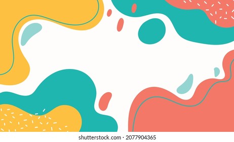 Abstract backgrounds with organic shapes and hand draw line in pastel colors. Modern design template with space for text. Minimal stylish cover for branding design. Vector illustration