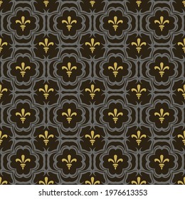 Abstract backgrounds pattern with decorative ornament in vintage style, wallpaper. Seamless pattern, texture. Vector art
