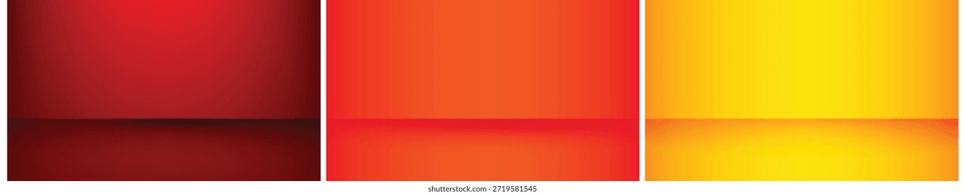 Abstract Backgrounds Red Orange Yellow Smooth Surfaces Backdrop Usage The warm spectrum palette, with a horizon effect provides an elegant backdrop or banner design