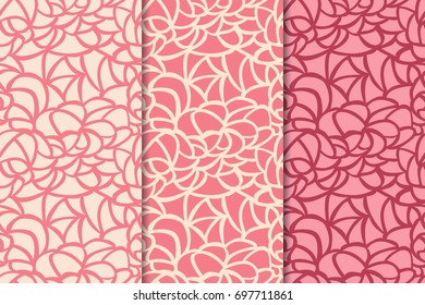 Abstract backgrounds. Red and pink vertical backgrounds for wallpapers and textile