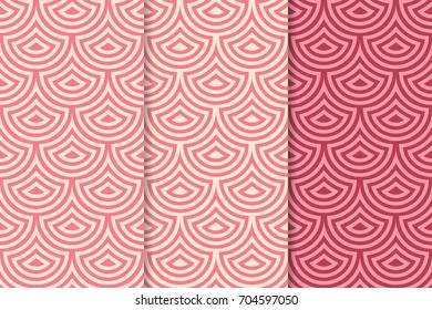 Abstract backgrounds. Red and pink vertical backgrounds for wallpapers and textile