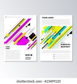 Abstract Backgrounds Set. Geometric Shapes and Frames for Presentation, Annual Reports, Flyers, Brochures, Leaflets, Posters, Business Cards and Document Cover Pages Design. A4 Title Sheet Template.