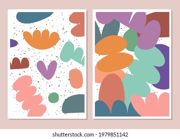 Antecedentes abstractos establecidos con varios elementos de formas dibujados a mano y objetos de doodle. Ilustraciones vectoriales modernas y modernas. 