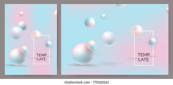 Abstract backgrounds set. Minimal design. Vector illustration