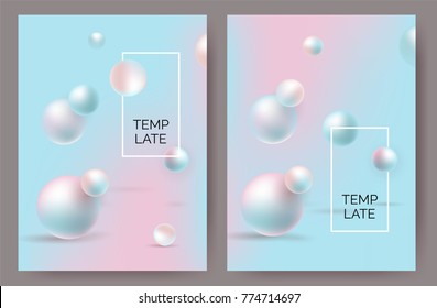 Abstract backgrounds set. Minimal design. Vector illustration