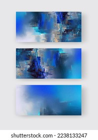Abstract backgrounds set modern futuristic graphic. Blue chaotic background . Vector abstract texture design, bright poster, banner yellow and blue background. Abstract vector illustration.