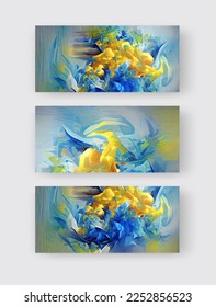 Abstract backgrounds set modern futuristic graphic. Yellow, Blue chaotic background . Vector abstract texture design, bright poster, banner yellow and blue background. Abstract vector illustration.