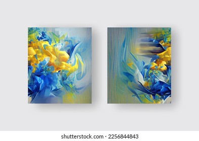 Abstract backgrounds set modern futuristic graphic. Yellow, Blue chaotic background . Vector abstract texture design, bright poster, banner yellow and blue background. Abstract vector illustration. - Shutterstock ID 2256844843
