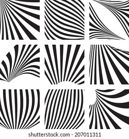 Abstract backgrounds set. Vector art.
